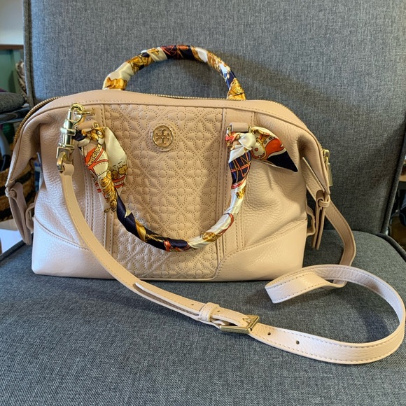 Rare Tory Burch bag Quilted pattern Scarf wrapped - Picture 6 of 9